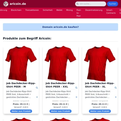 Screenshot aricoin.de