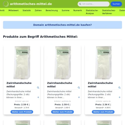 Screenshot arithmetisches-mittel.de