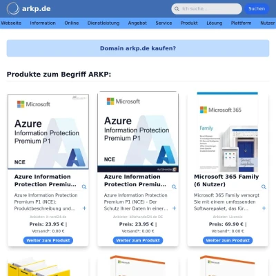 Screenshot arkp.de