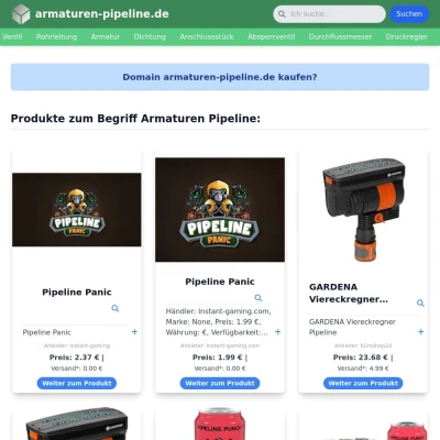 Screenshot armaturen-pipeline.de