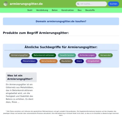 Screenshot armierungsgitter.de