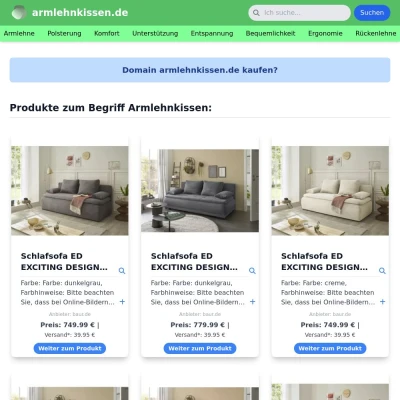 Screenshot armlehnkissen.de