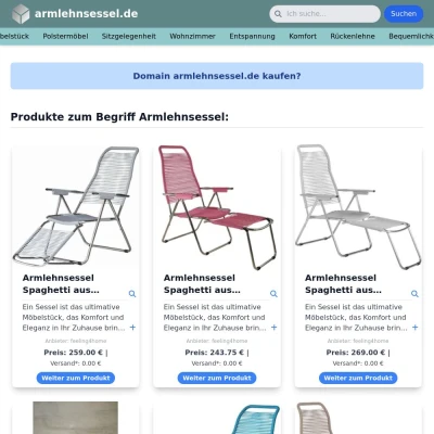 Screenshot armlehnsessel.de