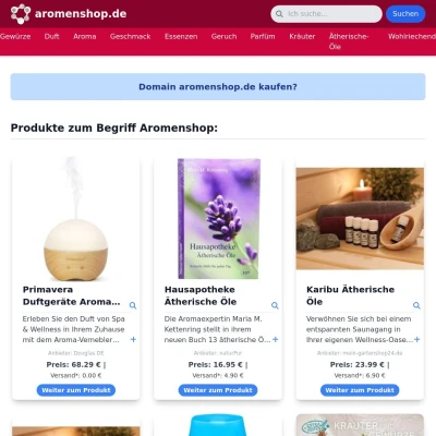 Screenshot aromenshop.de