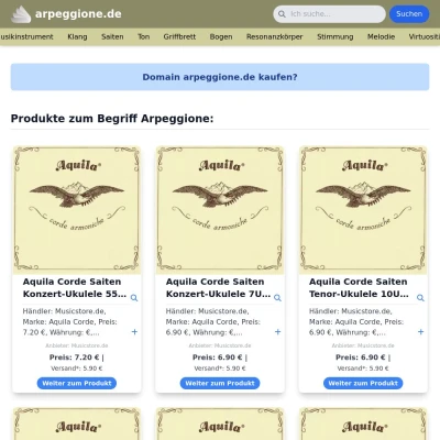 Screenshot arpeggione.de