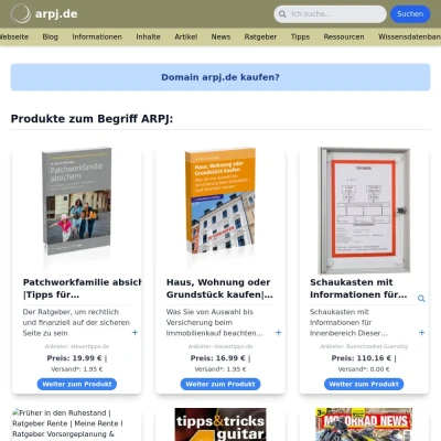 Screenshot arpj.de