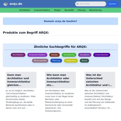 Screenshot arqx.de