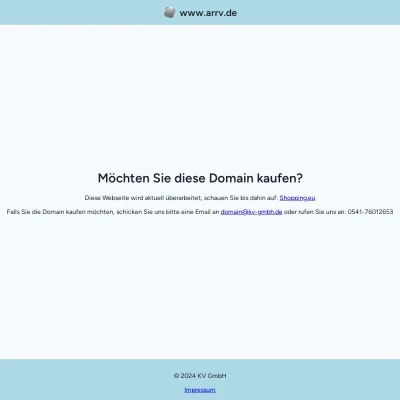 Screenshot arrv.de