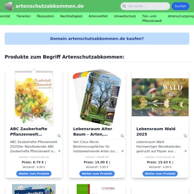 Screenshot artenschutzabkommen.de