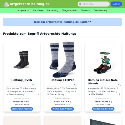 Screenshot artgerechte-haltung.de