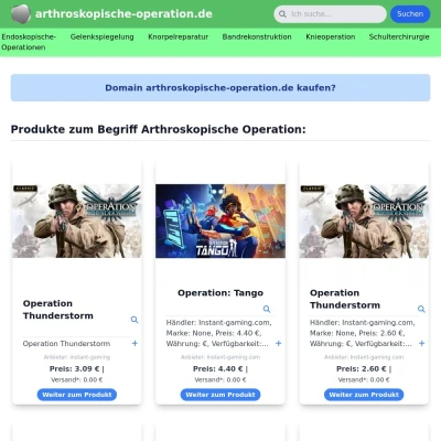 Screenshot arthroskopische-operation.de