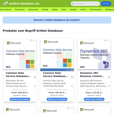 Screenshot artikel-database.de