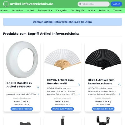 Screenshot artikel-infoverzeichnis.de