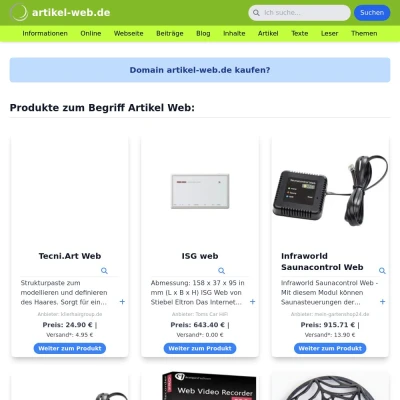 Screenshot artikel-web.de