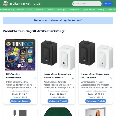 Screenshot artikelmarketing.de