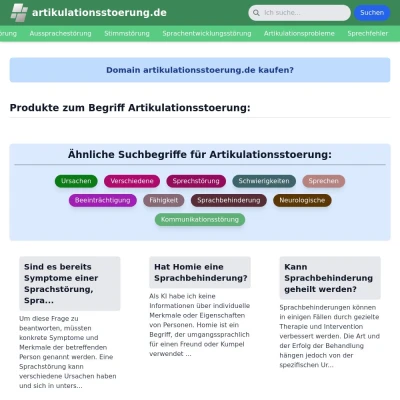 Screenshot artikulationsstoerung.de