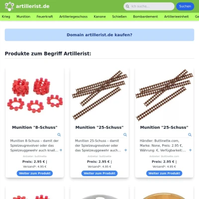 Screenshot artillerist.de