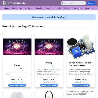 Screenshot artnsound.de