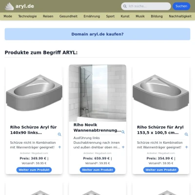 Screenshot aryl.de