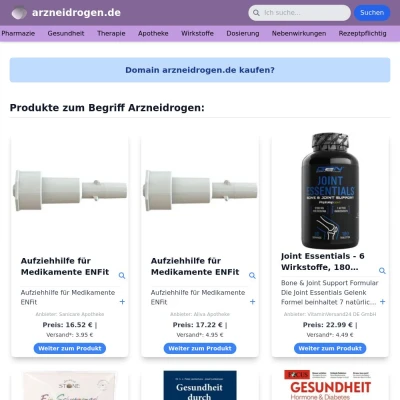 Screenshot arzneidrogen.de