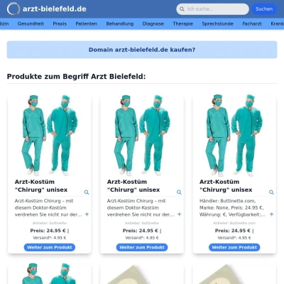 Screenshot arzt-bielefeld.de