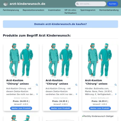 Screenshot arzt-kinderwunsch.de