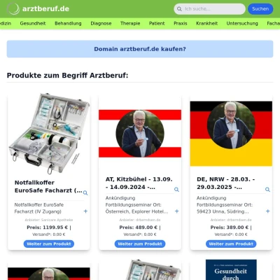 Screenshot arztberuf.de