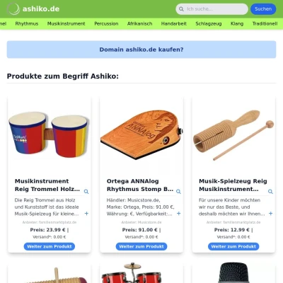 Screenshot ashiko.de