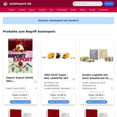 Screenshot asiaimport.de