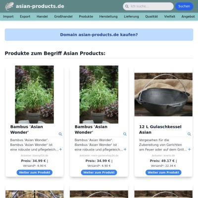 Screenshot asian-products.de