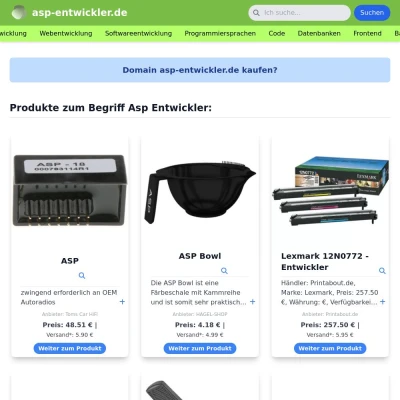 Screenshot asp-entwickler.de