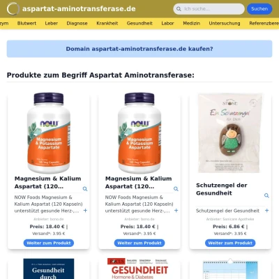 Screenshot aspartat-aminotransferase.de