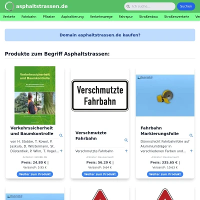 Screenshot asphaltstrassen.de