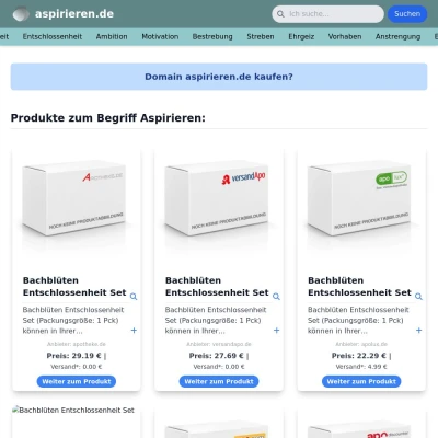 Screenshot aspirieren.de