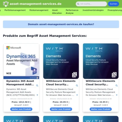 Screenshot asset-management-services.de