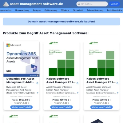 Screenshot asset-management-software.de