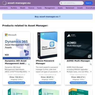 Screenshot asset-manager.eu