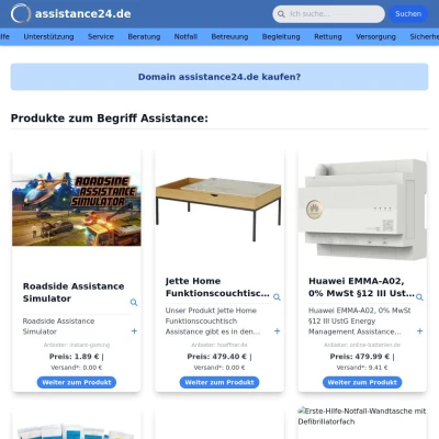 Screenshot assistance24.de