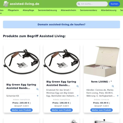 Screenshot assisted-living.de