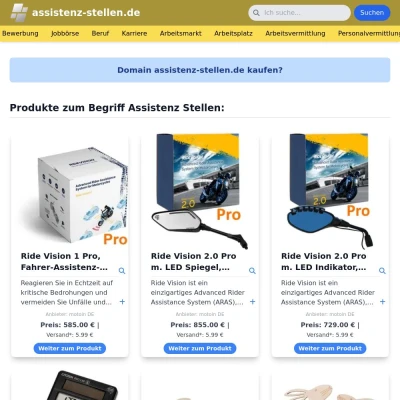 Screenshot assistenz-stellen.de