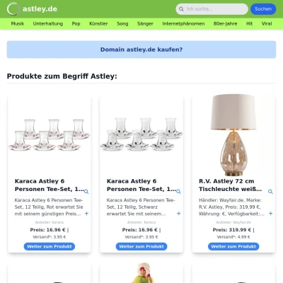 Screenshot astley.de
