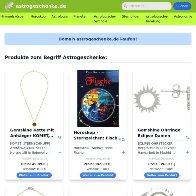 Screenshot astrogeschenke.de