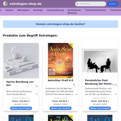 Screenshot astrologen-shop.de