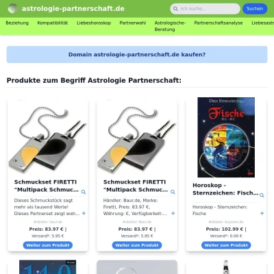 Screenshot astrologie-partnerschaft.de