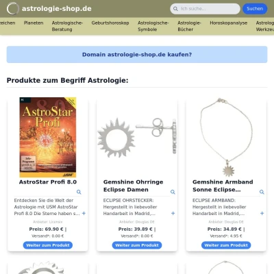 Screenshot astrologie-shop.de