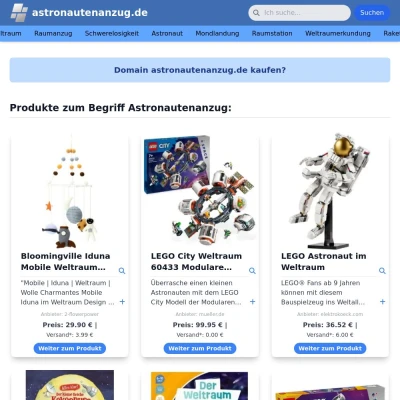 Screenshot astronautenanzug.de