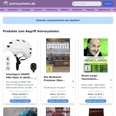 Screenshot astrosystems.de