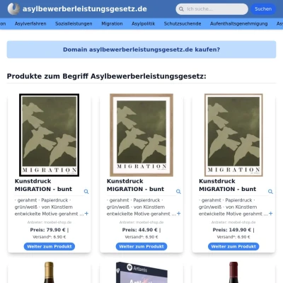 Screenshot asylbewerberleistungsgesetz.de