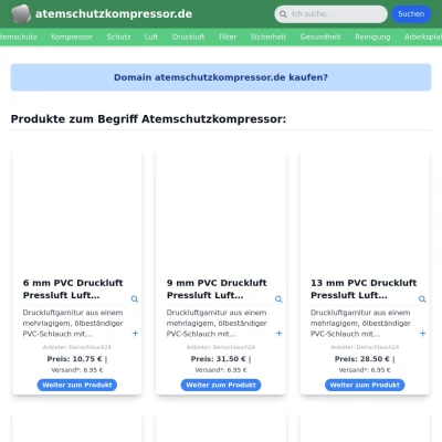 Screenshot atemschutzkompressor.de