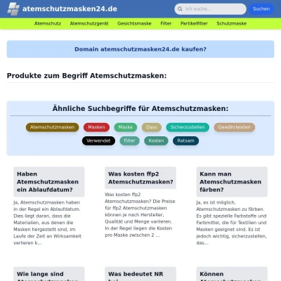 Screenshot atemschutzmasken24.de